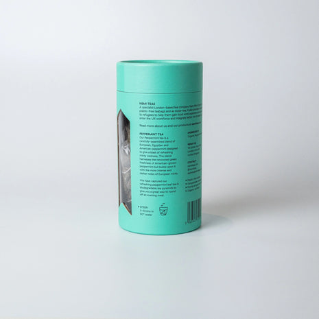 NEMI Teas Organic Peppermint Tea, tube of 15 pyramid teabags