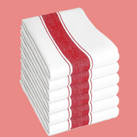 OLIVIA ROCCO Herringbone Cotton Tea Towels — Set of 6