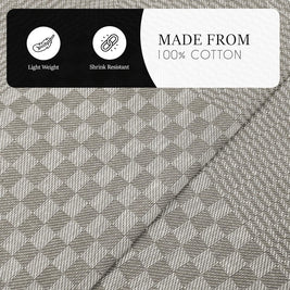 OLIVIA ROCCO Pack Of 5 Large 100% Cotton Tea Towels Quick Dry Check Pattern Dish Cloths