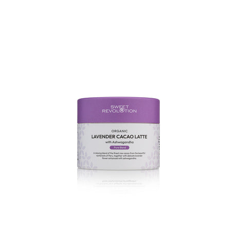 Sweet Revolution Organic Lavender Cacao Latte 60g original product packaging