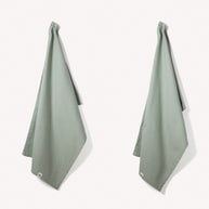 Organic Cotton Tea Towels — Herringbone Weave, Set of 2 — product detail view 6